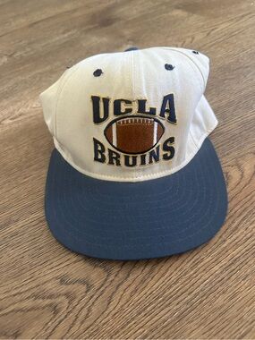UCLA Bruins White and Blue Vintage Football Snapback Hat